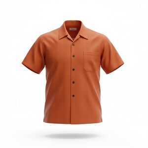 Men's Red Short Sleeve Shirt